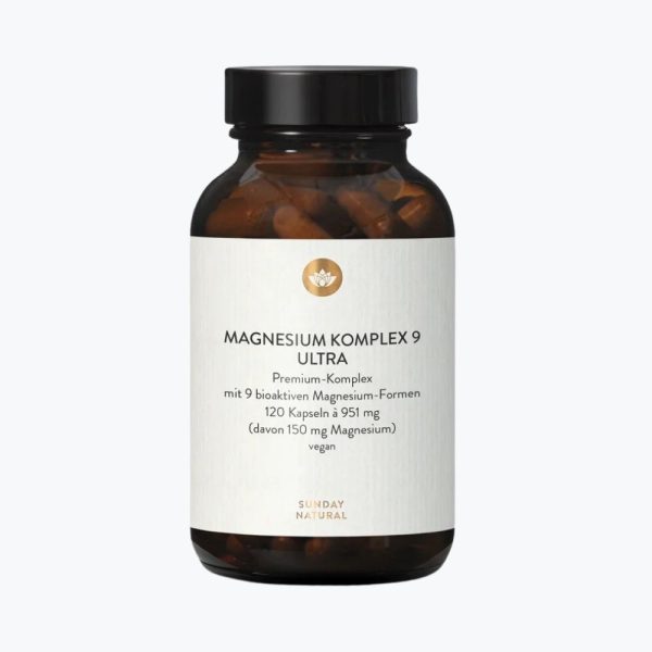 Магній Комплекс 9 УЛЬТРА від Sunday Natural | Magnesium Komplex 9 ULTRA 100mg | 120 капсул
