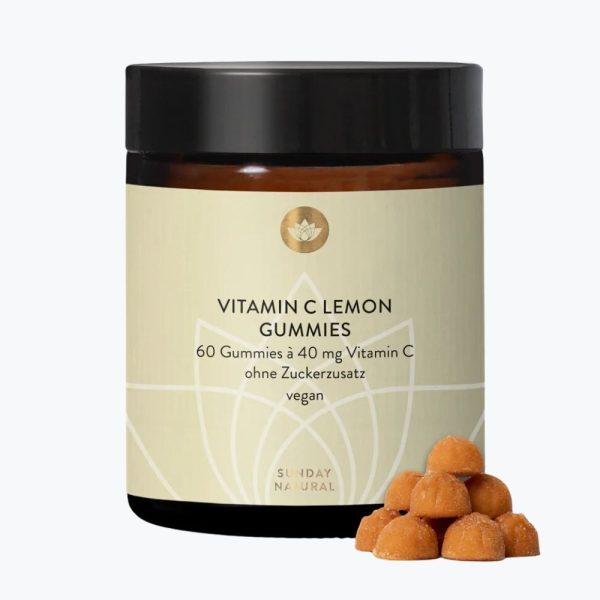 Sunday Natural Vitamin C Lemon Gummies — натуральні веганські жувальні желейки з лимонним смаком | 60 желейок
