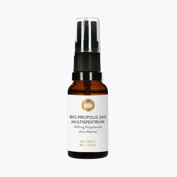 Органічна настойка прополісу від Sunday Natural | Bio Propolis Multispektrum Ohne Alkohol | 20 ml