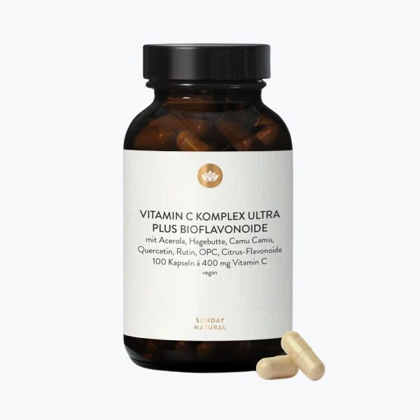 Комплекс вітаміну С Ultra з біофлавоноїдами від Sunday Natural | Vitamin C Komplex Ultra Bioflavonoide | 100 капсул