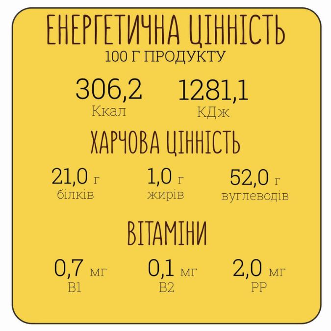Горохове пюре склад