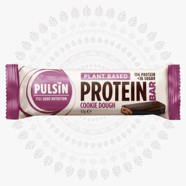 Корисні батончики Pulsin | Протеїновий батончик зі смаком печива, Pulsin, 57 гр
