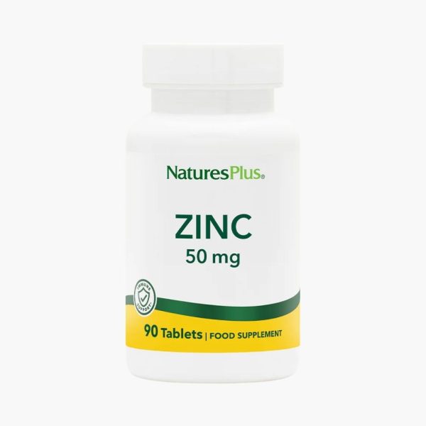 Цинк 50 NaturesPlus для покращення імунної функції та підтримки здоров’я шкіри та волосся | NaturesPlus Zinc 50 mg | 90 g