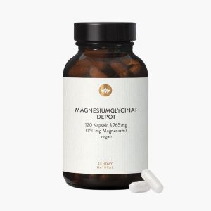 Гліцинат Магнія від Сандей Натурал | Magnesium Glycinate | Sunday Natural 120 капсул