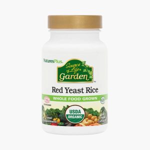 Червоний дріжджовий рис – органічні веганські капсули 600 мг | Source of Life Garden Red Yeast Rice Capsules | 60 капсул