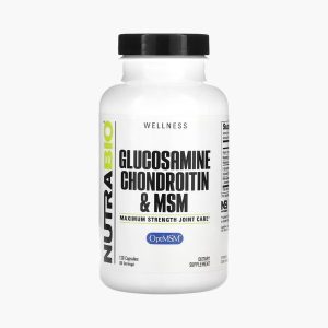 Підтримка суглобів з глюкозаміном, хондроїтином та MSM | NutraBio Glucosamine Chondroitin & MSM | 120 капсул