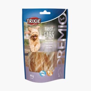 Кролячі вуха для собак — натуральна ласощі з куркою | Trixie Premio Rabbit Ears | 80 г