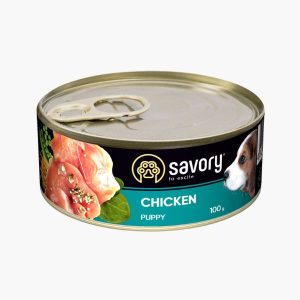 Влажный корм Savory для щенков всех пород с курицей | Сейвори | 200 г, 400 г
