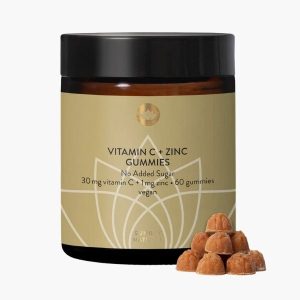 Вітамін С з Цинком від Sunday Natural – смачні та корисні лимонні жуйки | Vitamin C + Zinc Gummies | 60 жувальних таблеток